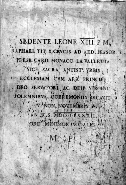 lapide commemorativa - ambito romano (sec. XIX)
